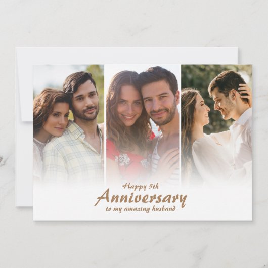 Moderne bruiloft Jubileum foto | Collage Kaart (Voorkant)
