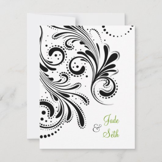 moderne bruiloft kaart (Achterkant)