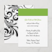 moderne bruiloft kaart (Voorkant / Achterkant)