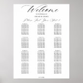 Moderne bruiloft kalligrafie welkom zitgrafiek poster (Voorkant)