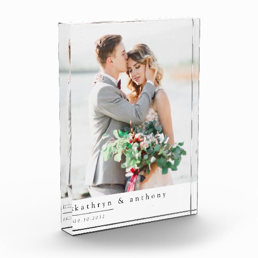 Moderne bruiloft Keepsake fotoblok (Links)