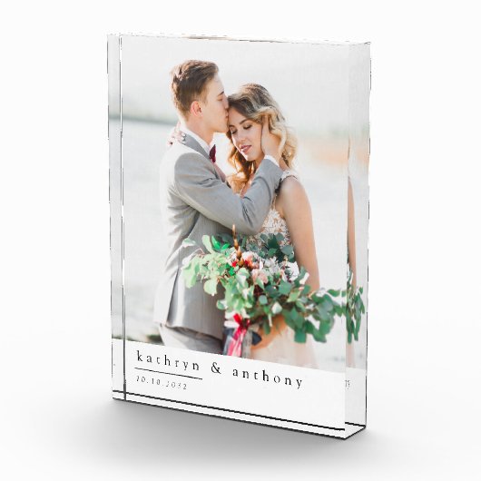 Moderne bruiloft Keepsake fotoblok (Rechts)