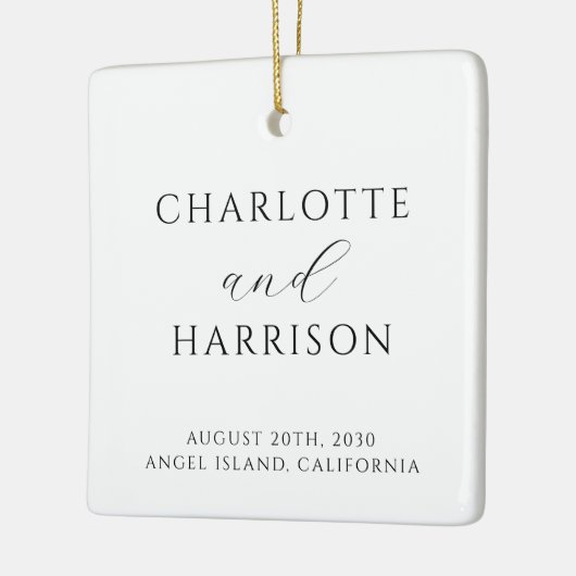 Moderne bruiloft keramisch ornament (Links)