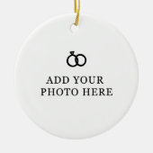 Moderne bruiloft kerst ornament (Voorkant)