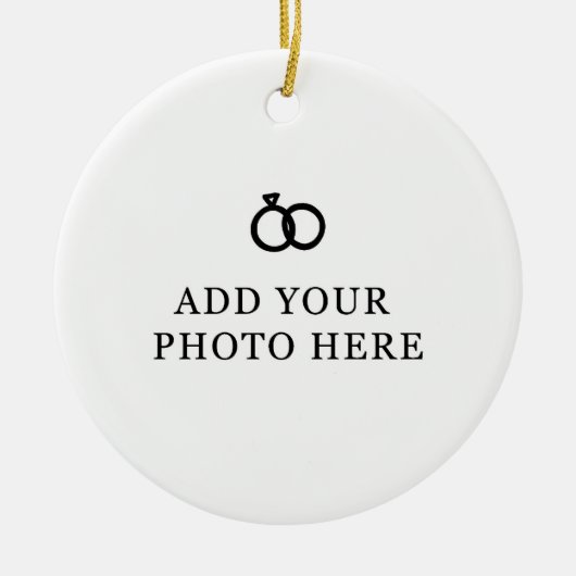 Moderne bruiloft kerst ornament (Voorkant)