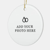 Moderne bruiloft kerst ornament (Links)