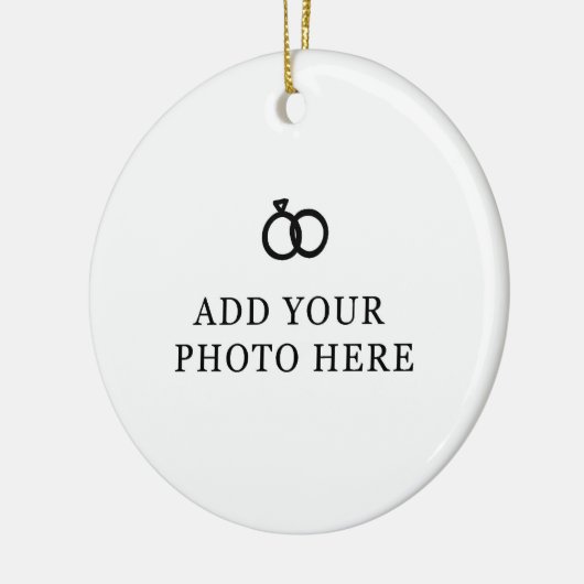 Moderne bruiloft kerst ornament (Links)