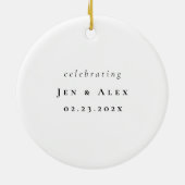 Moderne bruiloft kerst ornament (Achterkant)