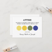 Moderne bruiloft kleding dress code behuizing Kaar Kaart (Voorkant / Achterkant in situ)