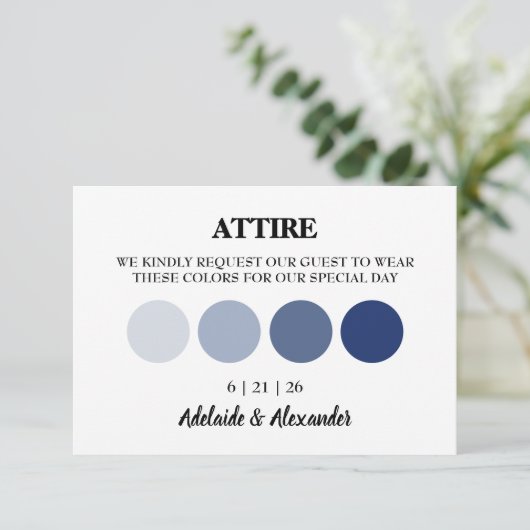 Moderne bruiloft kleding dress code behuizing Kaar Kaart (Staand voorkant)