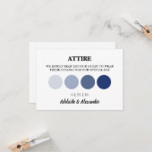 Moderne bruiloft kleding dress code behuizing Kaar Kaart (Voorkant / Achterkant in situ)