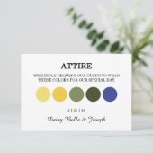 Moderne bruiloft kleding dress code behuizing Kaar Kaart (Staand voorkant)