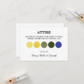 Moderne bruiloft kleding dress code behuizing Kaar Kaart (Voorkant / Achterkant in situ)