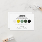 Moderne bruiloft kleding dress code behuizing Kaar Kaart (Voorkant / Achterkant in situ)