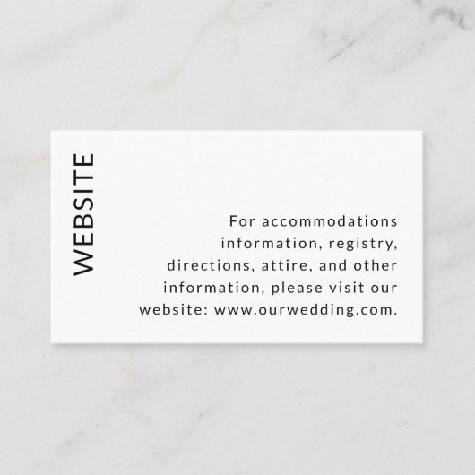 Moderne bruiloft kleine behuizing Kaart Visitekaartje (Voorkant)