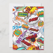 Moderne bruiloft kleurig Typografisch stripboek Kaart (Achterkant)