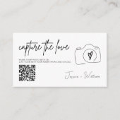 Moderne bruiloft Leg de liefde vast Qr Code Informatiekaartje (Voorkant)