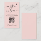 Moderne bruiloft Leg de liefde vast Qr Code Informatiekaartje (Voorkant / Achterkant)