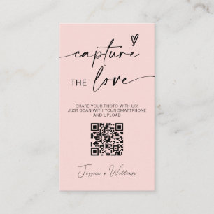 Moderne bruiloft Leg de liefde vast Qr Code Informatiekaartje
