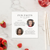 Moderne Bruiloft Leuke Feiten Servet met Foto's (Insitu)