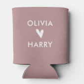 Moderne bruiloft liefde hart Koelbox | Stoffig Roo Blikjeskoeler (Achterkant)