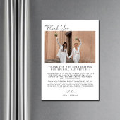 Moderne bruiloft magnetische foto dank u kaart magnetische uitnodiging