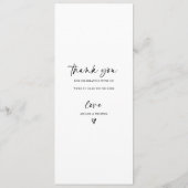 Moderne bruiloft Menu Fun Casual handschrift (Achterkant)