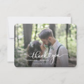 Moderne bruiloft met de hand geschreven dank u (Voorkant)