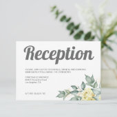 Moderne bruiloft met hedendaagse gele waterverf informatiekaartje (Staand voorkant)