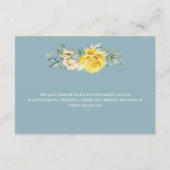 Moderne bruiloft met hedendaagse gele waterverf informatiekaartje (Achterkant)