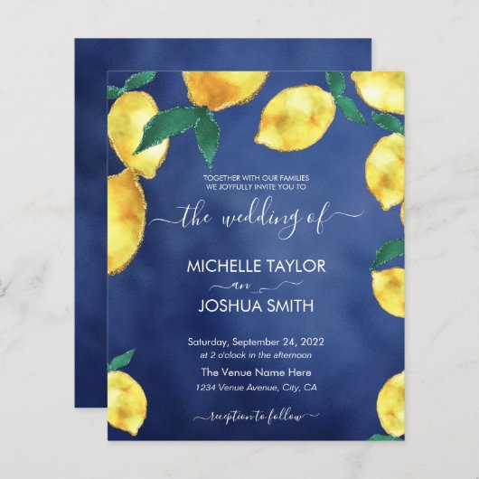 Moderne bruiloft met Lemon Capri Italië (Voorkant / Achterkant)