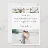 Moderne bruiloft met meerdere Afbeeldingen Bedankkaart (Achterkant)