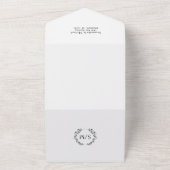 Moderne bruiloft met QR-code RSVP-foto All In One Uitnodiging (Buitenkant)