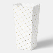 Moderne bruiloft met wit en goudvet bedankdoosjes (Achterkant)