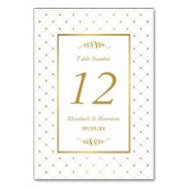 Moderne bruiloft met wit en goudvet kaart (Voorkant)