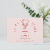 Moderne bruiloft minimalistische elegante Romeo en Bedankkaart (Staand voorkant)