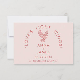 Moderne bruiloft minimalistische elegante Romeo en Bedankkaart