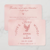 Moderne bruiloft minimalistische elegante Romeo en Bedankkaart (Voorkant / Achterkant)