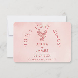 Moderne bruiloft minimalistische elegante Romeo en Bedankkaart