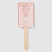 Moderne bruiloft minimalistische elegante Romeo en Handwaaier (Achterkant)