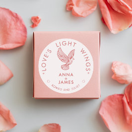 Moderne bruiloft minimalistische elegante Romeo en Ronde Sticker