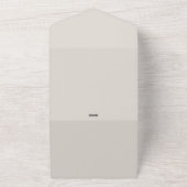 Moderne bruiloft neutrale crème vriendelijk antwoo all in one uitnodiging (Buitenkant)