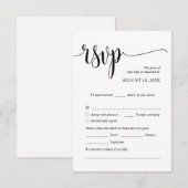 Moderne bruiloft nodigt RSVP-ingesloten Kaarten ui (Voorkant / Achterkant)