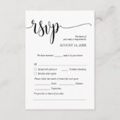 Moderne bruiloft nodigt RSVP-ingesloten Kaarten ui (Voorkant)