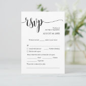 Moderne bruiloft nodigt RSVP-ingesloten Kaarten ui (Staand voorkant)