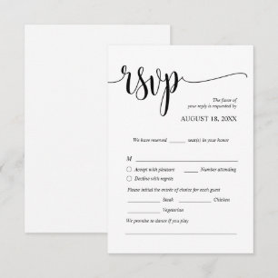 Moderne bruiloft nodigt RSVP-ingesloten Kaarten ui