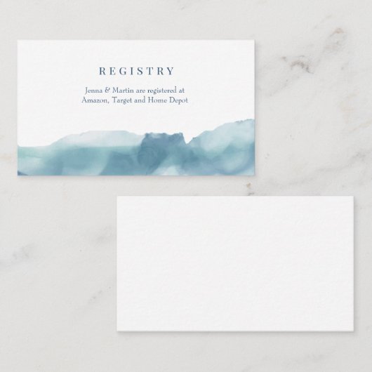 Moderne bruiloft- of informatiekaart voor de Oceaa Visitekaartje (Voorkant / Achterkant)