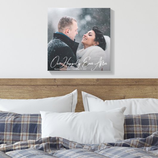 Moderne bruiloft offerte aangepaste foto canvas af afdruk (Insitu (Slaapkamer))
