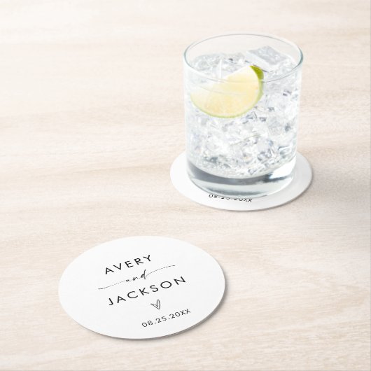 Moderne bruiloft papier Onderzetters | Minimalisti (Insitu)