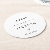 Moderne bruiloft papier Onderzetters | Minimalisti (Gebogen)